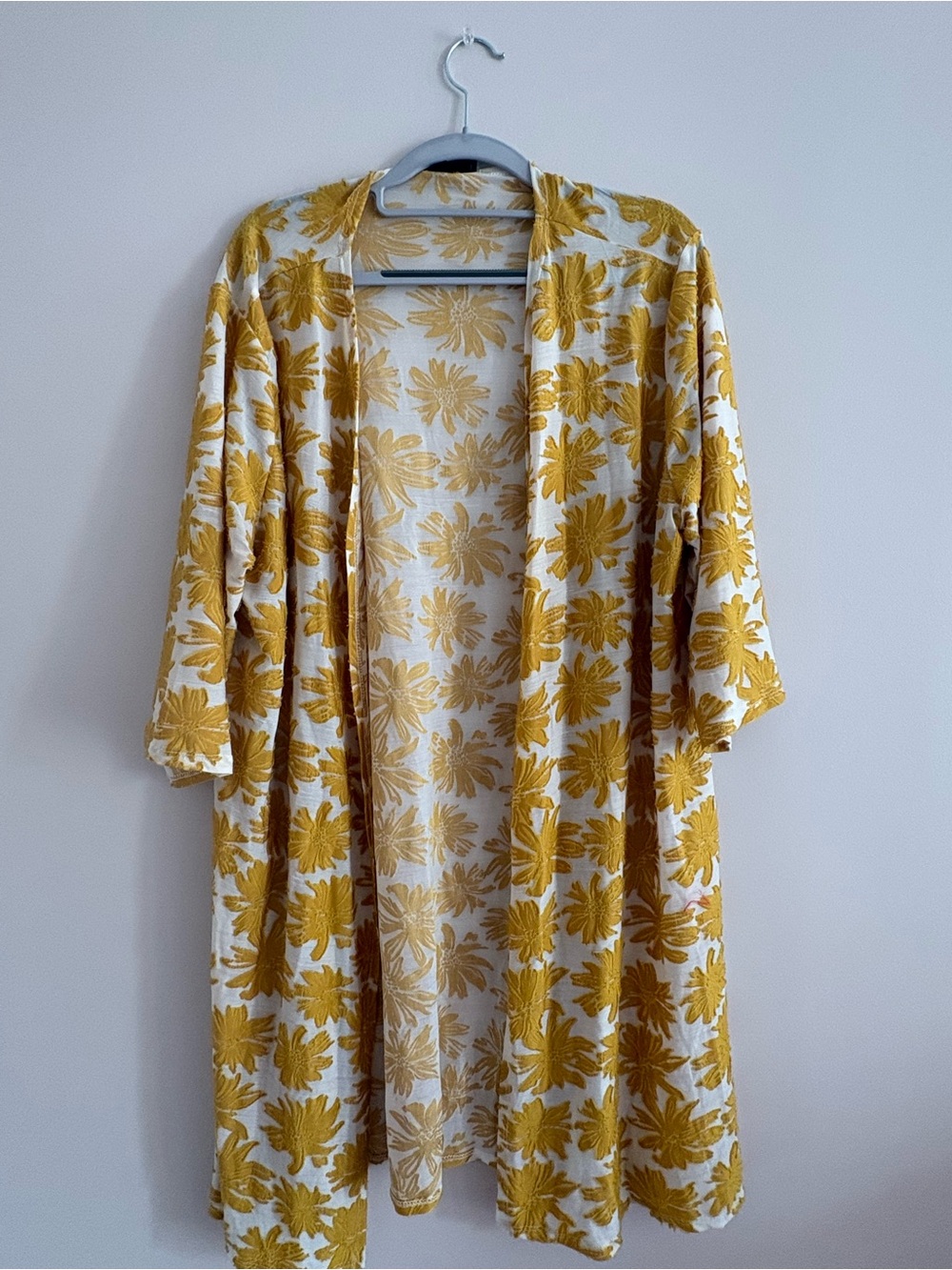 NWOT Tutta Bella Mustard Floral Women Kimono XL